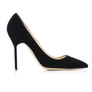 Manolo Blahnik Black Suede BB Pump